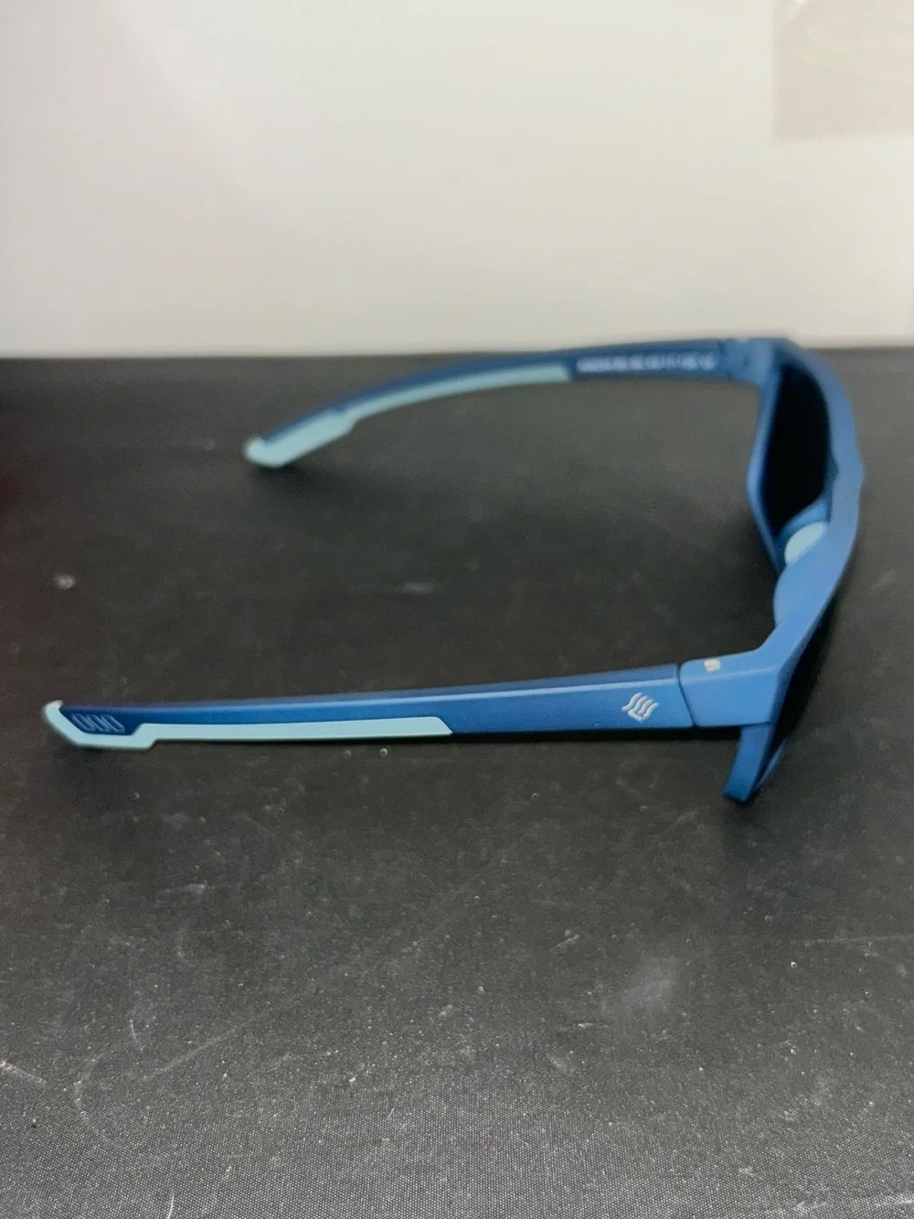 Polarized Blue Frame Sunglasses with Blue Mirrored Lenses
